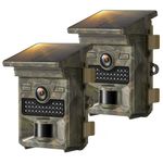 VOOPEAK Trail Camera 2 Pack - 4K 48MP 2500mAh Rechargeable Battery Game Cameras, Advanced Night Vision Ultra-Fast 0.1s Trigger Speed Trail Cam for Wildlife Monitoring