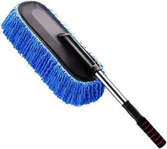 Car Wash Duster Cleaning Microfiber Telescoping Brush Dusting Tyre Dust Wax Mop Blue Telescoping Brush