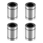 HiPicco Linear Ball Bearings, LM25UU 25mm Linear Motion Bushing Double Side Rubber Sealed Rod Liner Shaft Parts for CNC Machine 3D Printer 4 Pack