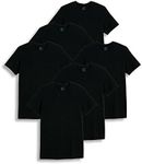 Jockey Men's Undershirt Slim Fit Cotton Stretch Crew Neck T-Shirt - 6 Pack, Black, M