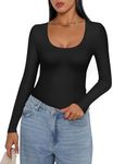 Ekouaer Long Sleeve Scoop Neck Tops