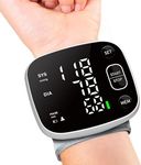 Blood Pressure Monitors Rechargeable Digital Wrist Blood Pressure Machine for Home Use BP Machine Adjustable Wrist Cuff with Voice Broadcast 240 Memory Storage for 2 Users with Carrying Case