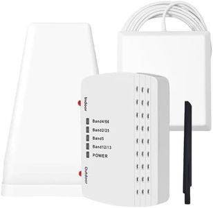 Cell Phone Booster for Home, Up to 6200 Sq.Ft,Cell Phone Signal Booster with 2 Indoor Antennas for Band 66/2/4/5/12/17/13/25,Boost 4G 5G LTE Data for All U.S.