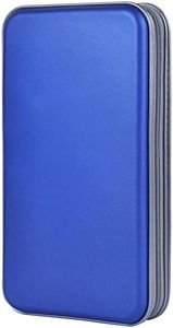 CD Case Holder Organizer,80 Capacity,DVD Storage Holder Bag,Case Holder Portable,for Home Car Travel, DVD disc Binder, Booklet, Sturdy case,CD Disk case (Blue)