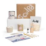 Sculpd Candle Making & Pottery Kit - Complete Art Set: Includes Air Dry Clay, Soy Wax, Fragrance & Tools - DIY Candles Arts & Crafts Gift for Adults, Teens, Men & Women Crafting Supplies (Peony Rose)