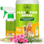 Natural Flea and Tick Home Spray for Dogs, Cats & Ferret - Mosquito, Bug Repellent & Carpet Flea Killer - Pet Pest Control & House Flea Treatment Indoor - Organic Prevention for Safe