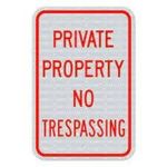 Private Property No Trespassing PVC Waterproof Sticker Fixed on Foam Board