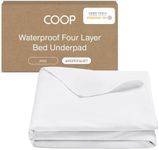 Coop Home Goods Pad for Incontinence Washable - Reusable Waterproof Underpad - 6 Cups Absorbency,Soft,Noiseless,Oeko Tex Certified - Mattress Pad for Adult,Children,Pets - 78 x 39.5 Inches King