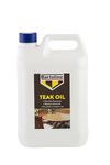 Bartoline Teak Oil 5 L, Deep Penetrating Wood Oil for Outdoor and Indoor Furniture, Garden Furniture, Hardwood Protection and Teak Care