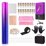 EZ Tattoo Kit - Permanent Makeup Tattoo Machine Pen Kit Complete with Lightweight Rotary Tattoo Pen, 20Pcs SMP Cartridge Tattoo Needles for Tattoo Beginners and Women Artists (Lola Air Mini NBP Matte)