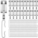 Moxweyeni 48 Pieces Heat Cable Roof Clips 1.8" De Icing Cable Clips and Spacers Kit Roof Clips and Spacers Set Cable Wire Clips Gutter Clips Outdoor Cable Clips Heater Clips Kit Heat Tape Clips Kit