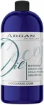 cocojojo Argan Nut Oil 32 oz Pure Natural Moroccan Argon Nut Unrefined Cold Pressed Extra Virgin - for Hair Skin Body Nail and Beard - Moisturizing, Soothing, Hydrating, & Nourishing Marrakesh Oil