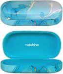 molshine Hard Shell Sunglasses Case,Classic Large Glasses Case for Women Men,Sunglass Eyeglasses (Cyan)