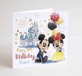 Mickey and Minnie Mouse Birthday Card - Personalised