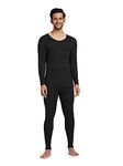 XYXX Men's Thermal Set | Antibacterial, Skin Friendly with Superior Heat Retention | Slim Fit Solid Alpine IntelliHeat Thermal Set | Pack of 1 (Black, Medium)