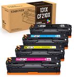 STAROVER Compatible Toner Cartridge Replacement for HP 131X 131A CF210X CF210A for HP LaserJet Pro 200 Color M251nw M276nw,128A CE320A CP1525n CM1415fnw,125A CB540A CP1215 CP1518ni CM1312 (4 Packs)