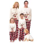 DeuYeng Christmas Pajamas Family Matching Pjs Set Holiday Pajamas Set Sleepwear Nightwear for Womens Mens Kids Baby(&A40,Women,XL)