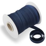 Bias Tape, Double Fold Bias Tape 1/2 Inch Continuous Bulk Bias Tape for Sewing, Quilting, Binding, Hemming, Apparel Craft, Polyester, Non-Stretch(13mm, 55 Yards, Navy Blue)