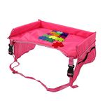 Stronrive Kids Travel Tray, Kids Car Seat, Children Snack Draw Seat Organizer, Activity Organizer, Snack Lap Tray, Baby Stroller Tray, Airplane Table, Waterproof and Foldable