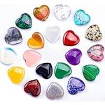20PCS Natural Heart Crystals Love S