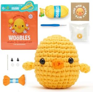 The Woobles Beginner Crochet Kit with Scissors Kit - Kiki the Chick