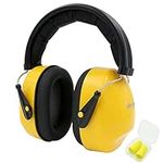 Dee Plus Adult Ear Defenders, SNR 35 dB, Shooting Noise Cancelling Headphones, Sound Blocking Ear Muffs, Soundproof Hearing Protector for Autism, Construction, Yard Work, Firework -Yellow