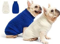 Roseelk 2 Pack Dog Sweater Large Size Dog - Extra Large Breed Warm Clothes xLarge Dogs Sweaters, Turtleneck Pullover Design for Boy Girl Pet, Labrador Retriever Rottweilers Pitbulls (3XL, Blue, White)