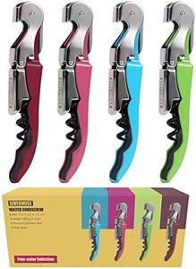 SIVERMISE Waiter Knife, Waiters Corkscrew, Wine Bottle Opener, Multi-Functional All-in-1(Multi-Color, Pack of 4)