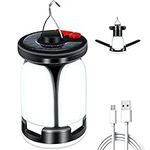 Camping Lantern, LED Camping Lights Lamp with 6 Light Modes, 60 LEDs Ultra Bright LED Tent Light, USB & Solar Rechargeable Camping Lights for Camping, Fishing, Hiking, Outdoor Party etc