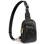 S-ZONE Small/Medium Women Leather Crossbody Sling Bag RFID Blocking Chest Packs Backpack