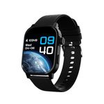 CULTSPORT Newly Launched Ace X 1.96" AMOLED Smartwatch, Premium Metallic Build Smartwatch, Always On Display, Bluetooth Calling, Live Cricket Score,Functional Crown(Black Silicone)