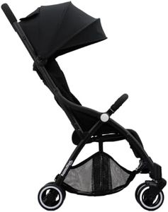 Hamilton by Yoop S1 Plus Silla de Paseo - Carga hasta 22 kg - Ligera, ajustable y maniobrable - Cochecito Premium con tecnología de plegado con una sola mano - Negro