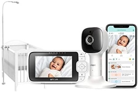 Oricom OBH643P 4.3" Smart HD Nursery Pal Skyview Baby Video Monitor with Cot Stand - Camera, LCD Display, Two-Way Talk, Night Vision Room Temp, Wireless, Dual Mode, Split Screen, Multi Camera