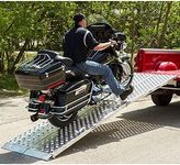 Big Boy EZ Rizer MF2-12038-EZ Aluminum 10' Bi-Fold Arched Folding Motorcycle Ramp by Black Widow