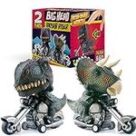 DINOBROS Dinosaur Toy Cars 2 Pack F