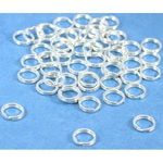 Findingking 50 Sterling Silver Split Rings Charm Bead Parts 5mm