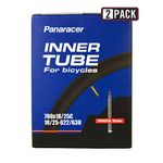 Panaracer 2 Pack 700 x 18 / 25 C Presta (French)-48mm Bicycle Tube