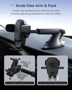 iOttie Easy One Touch 6 Car Phone Mount – Universal Dashboard & Windshield Holder