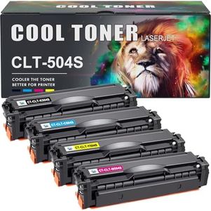 Cool Toner Compatible Toner Cartridge Replacement for Samsung CLT-K504S CLT-504S for Samsung Xpress C1860FW C1810W SL-C1860FW SL-C1810W CLX-4195FW CLP-415NW Printer (Black Cyan Yellow Magenta, 4-Pack)