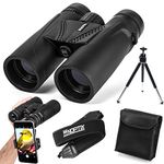 10x42 Binoculars for Bird Watching - Professional HD Quality Roof Prism Bird Watching Binoculars for Adults - Perfect for Birding, Travel, Hunting, and Stargazing - Includes Tripod & Phone Adapter