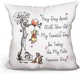 Friendship Gifts for Women Friends, Women, Girls, BFF, Besties, Favorite Day Quotes Throw Pillow Cover Cute Pillow Case Linen Pillowcase Cushion Case Home Decor Gifts - 18x18 Inch