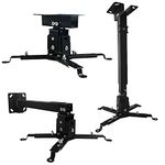 Projector Mount Universal Wall or Ceiling Projection Mount Bracket with Adjustable Height and Extendable Arms Mount for Home and Office Projector