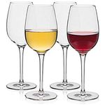 Ash & Roh Glasses Wine Glass Crystal Clear Tableware Glass Pack Of 4, 0.35 liter