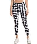 Rock Paper Scissors Women's Skinny Fit Polyester Blend Leggings (ONSWG-TIGHTS-CHECKS-S_Black And White_S)