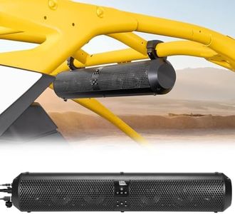 KEMIMOTO UTV Soundbar 28-Inch 6 Speakers SXS Sound Bar Wireless Control Bluetooth-Compatible X3 Speakers Compatible with Polaris Can am Talon CForce for 1.56"- 2.25" Roll Bar