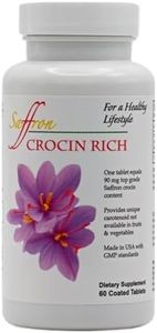 Crocin Rich: Eye Health Supplement-Macular, Vision, Eye Pressure Support- Dry Eyes, Strain Relief, Night Vision, UV Shield - High-Potency Crocin + Lutein & Zeaxanthin-60 Tablets