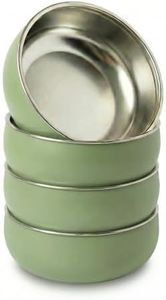 Monkey Proof™ Non-Toxic Stainless Steel Child Bowl 5” with Non-Slip Silicone Shell, (Set of 4 bowls) Unbreakable, Mess Free Feeding for Babies, Toddlers, Kids, BPA free (Sage Green)