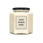 Custom Personalised Scented Soy Wax Candle - Add your own text - Lots of scents and sizes