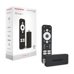 THOMSON Streaming Stick 140UK, Google TV, 4K UHD, Google Assistant, Googlecast, Wi-Fi, Bluetooth 5.0, HDMI, Dolby Atmos, DTS Digital Surround, HDR10, 2 GB RAM, 8 GB Memory