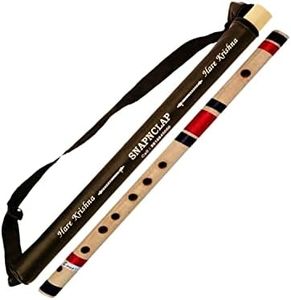 Snapnclap Musical Bamboo Flutes Bansuri C Sharp Right Handed Middle (18.5 inch) With Free Carry Bag